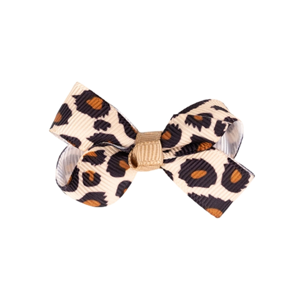 Busy Lizzie Pince à cheveux avec petit nœud léopard