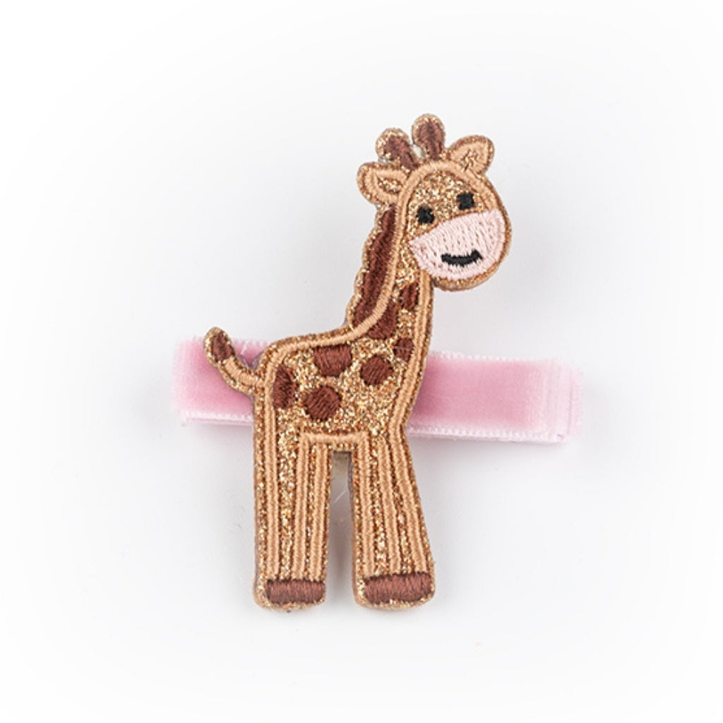 Busy Lizzie Pince à cheveux avec girafe rose