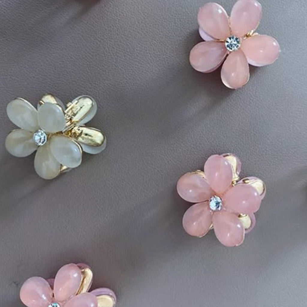 Busy Lizzie Pinces à cheveux en forme de fleur Rose – 2 pièces