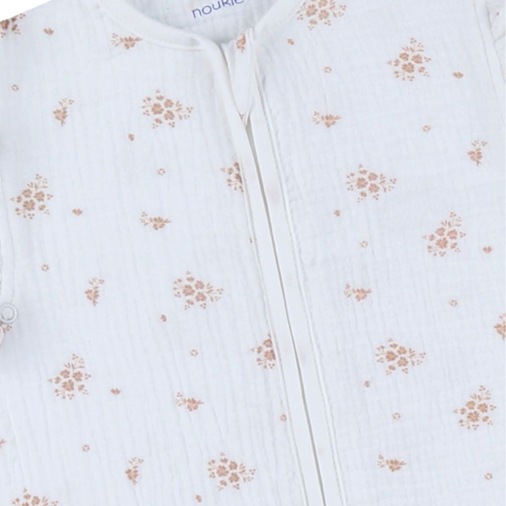 Noukie's Sac de couchage Vintage Flowers Blanc 70 cm