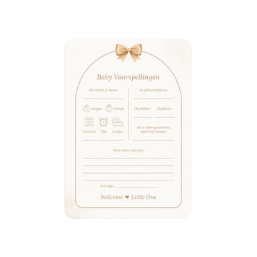 Studio Miron Invulkaarten Baby Voorspellingen Boho Beige – 10 stuks