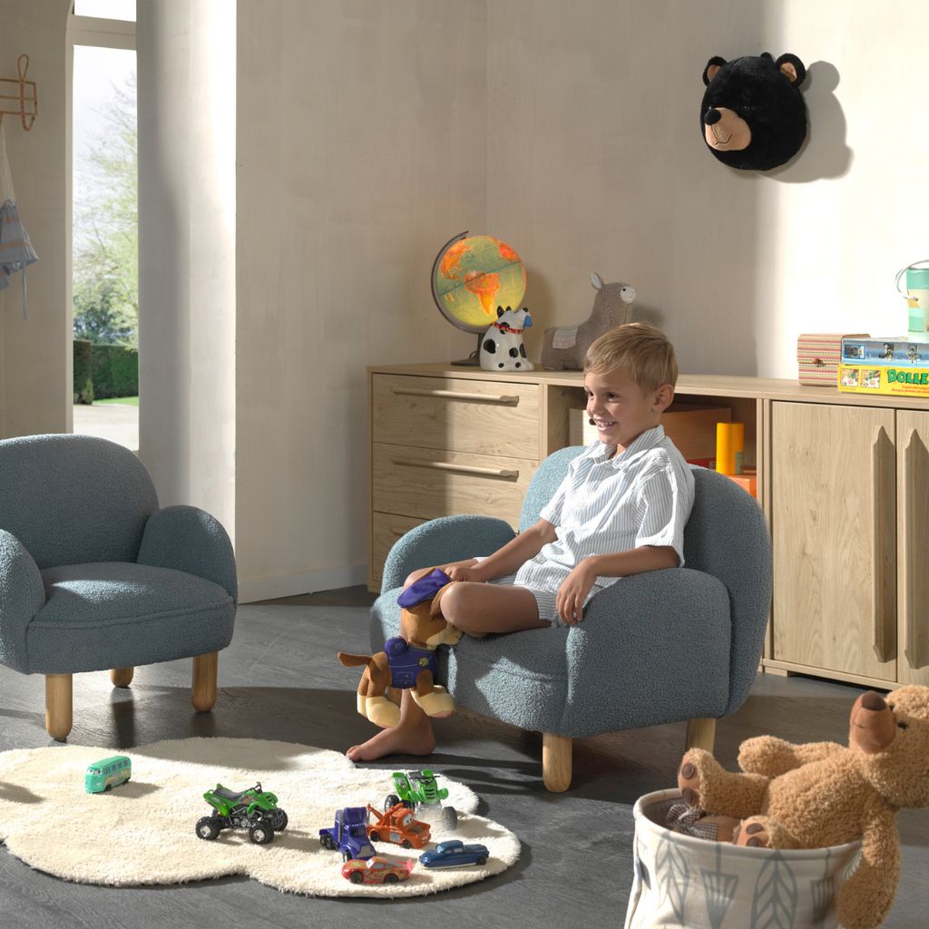 JAXX Canapé Rocky Double Mini Bleu