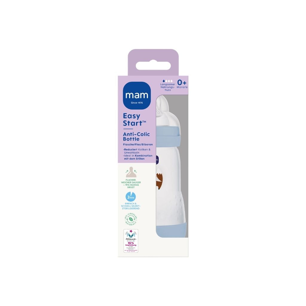 MAM Antikoliekzuigfles Easy Start Anti-Colic Blue 260ml