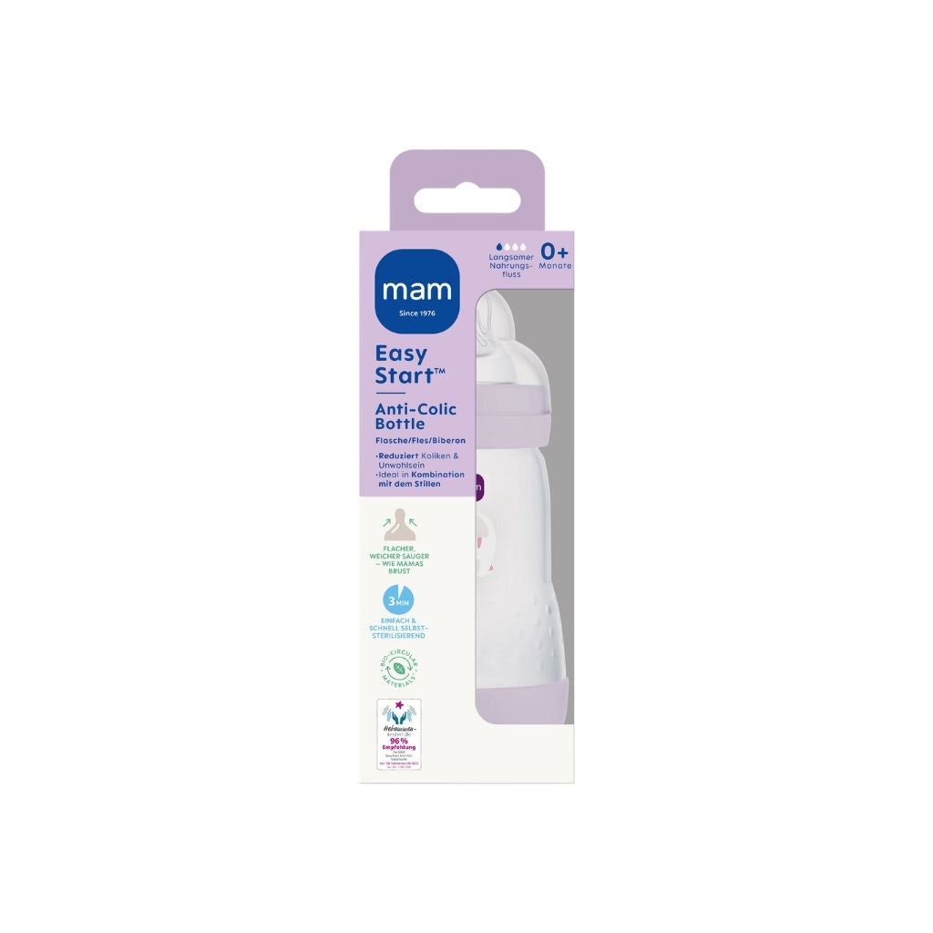 MAM Antikoliekzuigfles Easy Start Anti-Colic Lila 260 ml