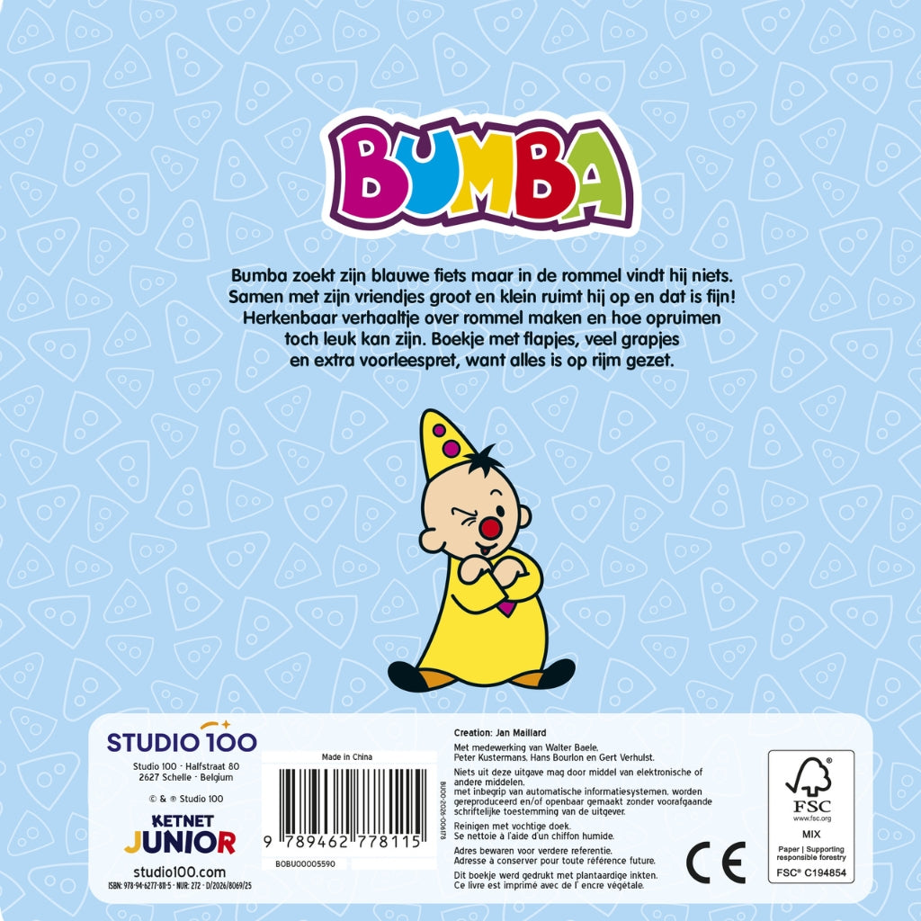 Bumba Livre en carton avec volets - Ik ruim op, dat is top NL