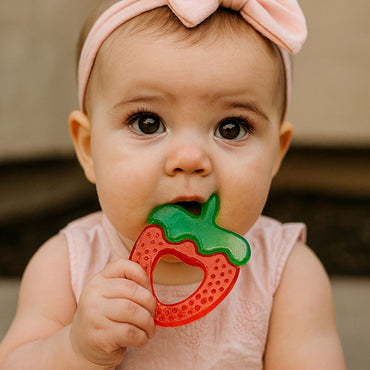 BoJungle Bijtring Strawberry Veelkleurig – 2 stuks