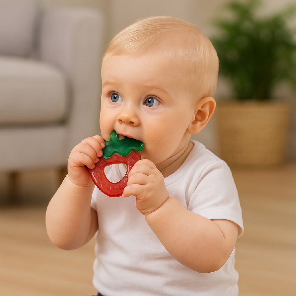 BoJungle Bijtring Strawberry Veelkleurig – 2 stuks