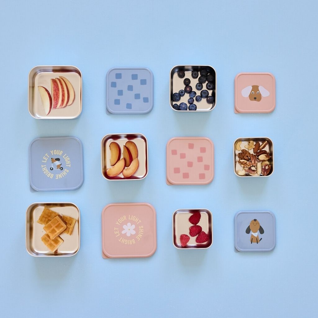 Lässig Boîte à Snacks Pattern Party Rose – 3 Pièces