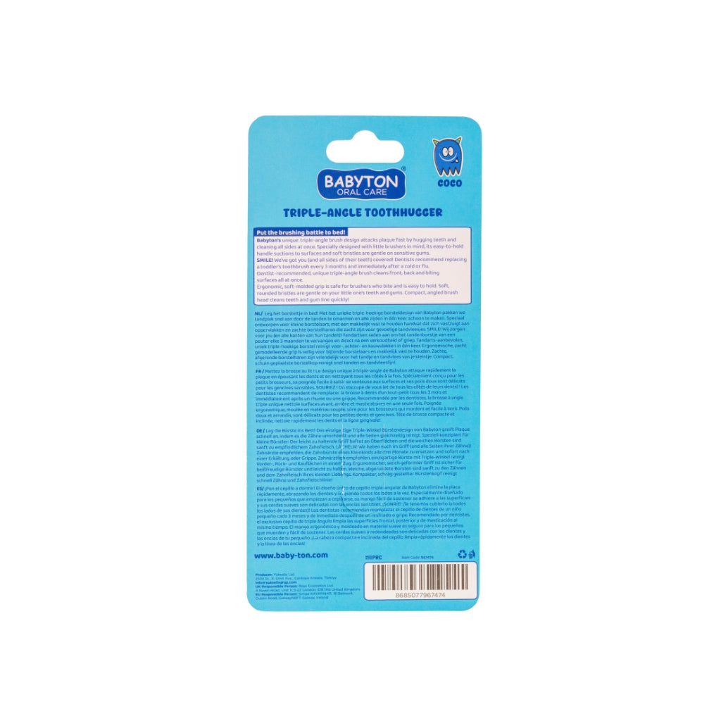 Toothhugger Brosse à dents pour bébé Bleu Coco