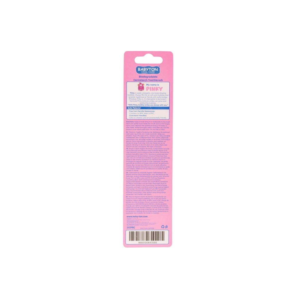 Babyton Brosse à dents Bio Rose Pinky