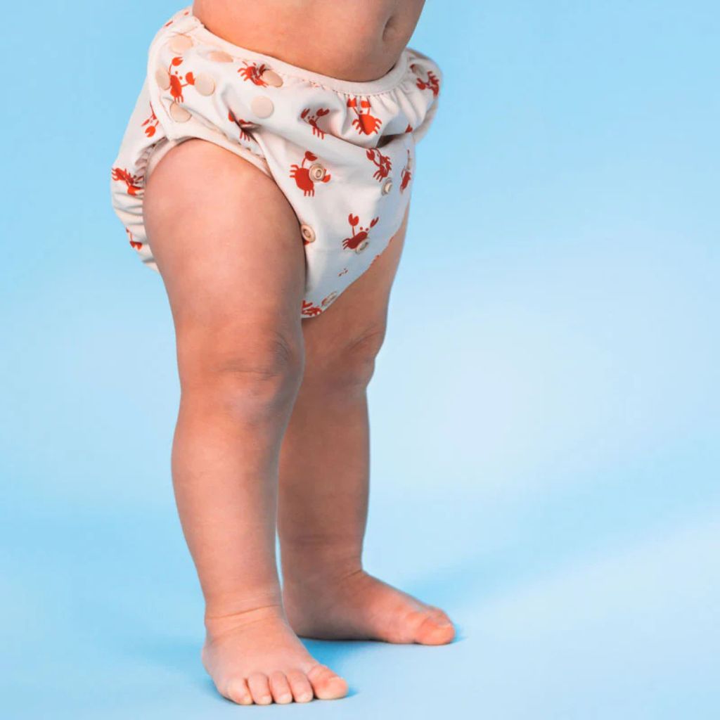 SwimEssentials Maillot de bain Oh Crab Rouge Blanc unisexe
