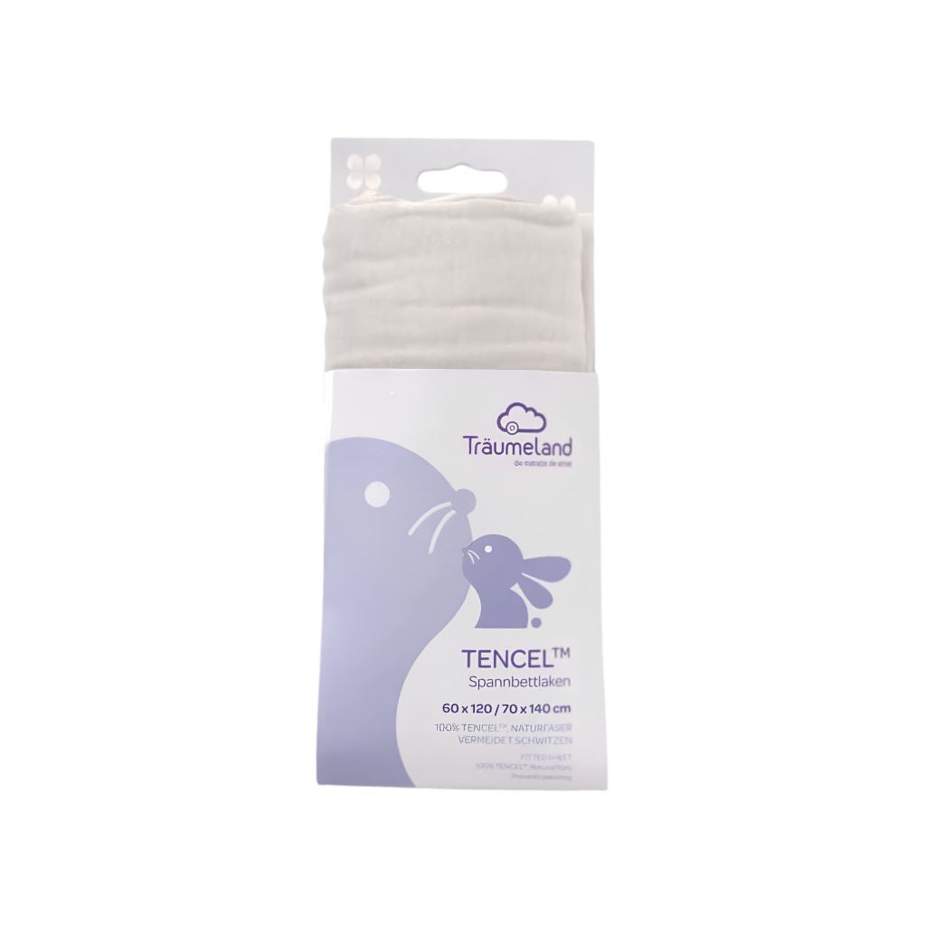 Träumeland Hoeslaken Tencel™ Light Grey B 60 / 70 x L 120 / 140 cm