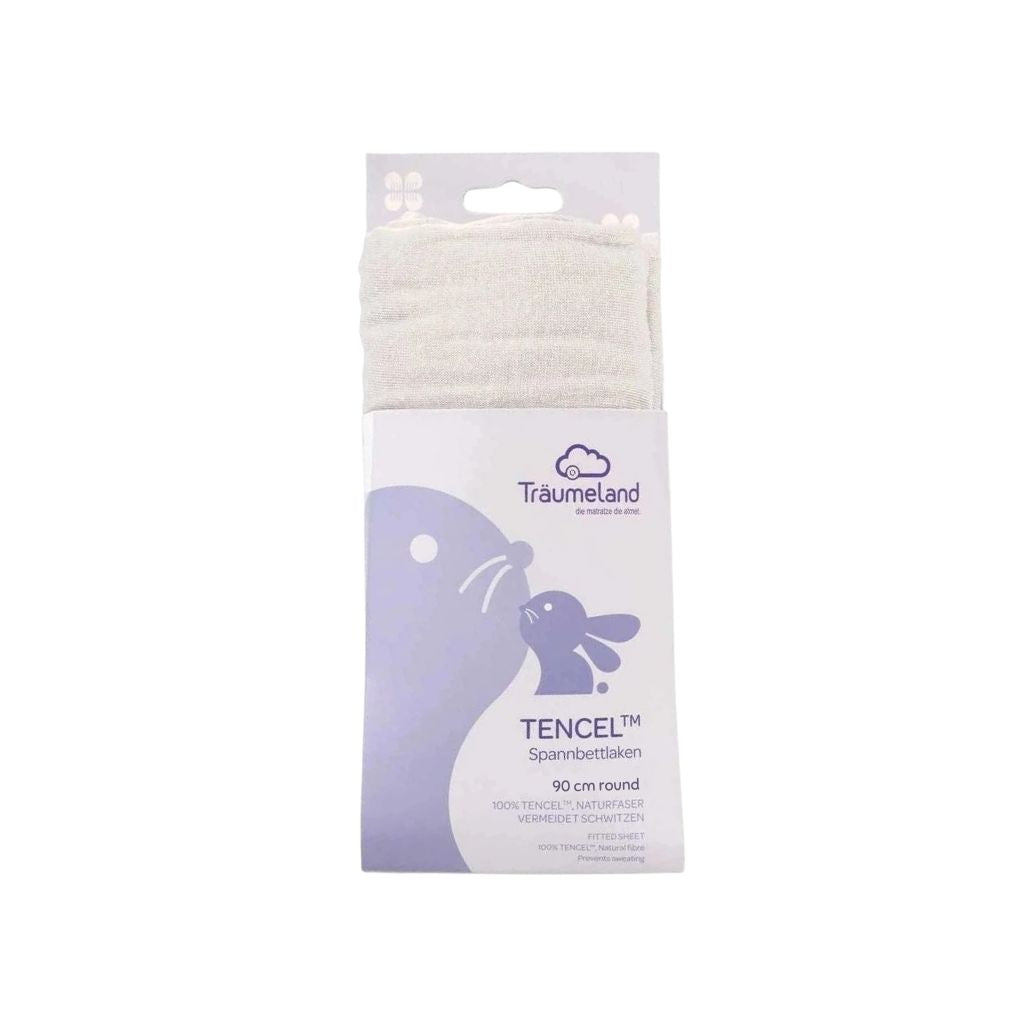 Träumeland Hoeslaken Tencel™ Voor Park Doorsnede 90 cm Coconut Milk