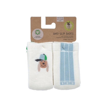 Lässig Chaussettes antidérapantes Dog Vert – 2 pièces