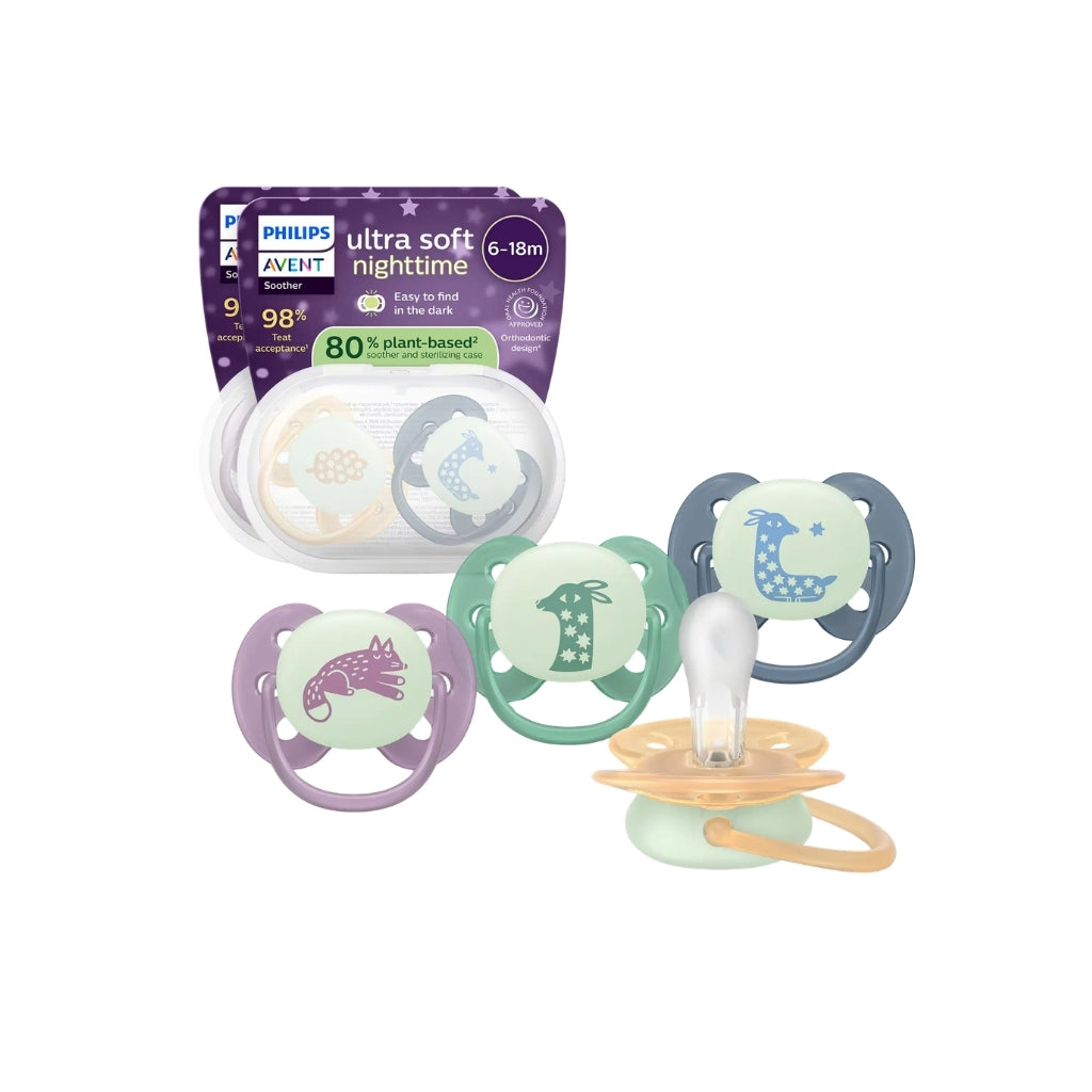 Philips AVENT Sucette +0 mois Soft Day & Night - 4 pièces