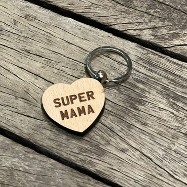 Dotti Sleutelhanger Hartvorm "Super Mama"