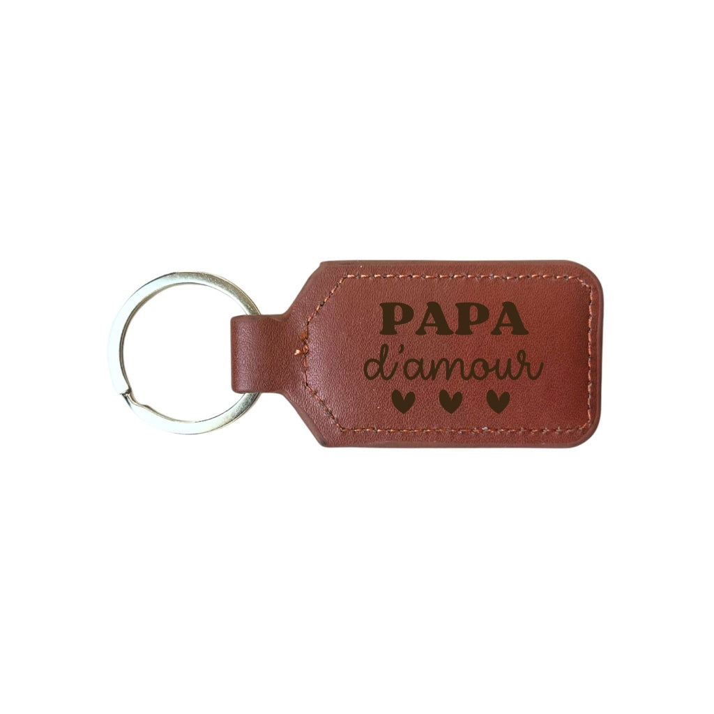 Dotti Sleutelhanger "Papa d'amour" Bruin