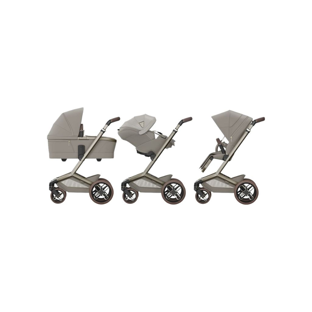 Maxi-Cosi 3-en-1 Poussette Fame Sapphire Sand + Nacelle + Coral Slide Sapphire Sand + Base Familyfix Slide Pro