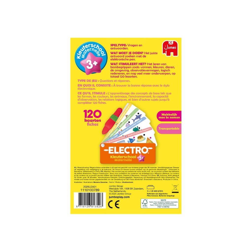 Jumbo Jouets éducatifs Electro Fan On The Go école Maternelle