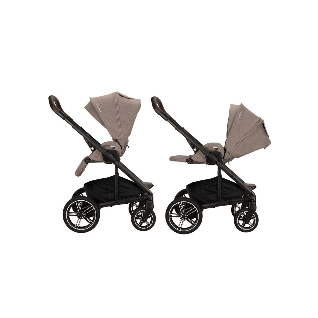 Nuna Poussette 3 en 1 Mixx Next Cedar + Nacelle Cedar + Siège-auto portable Groupe 0+ Pipa Urbn Caviar