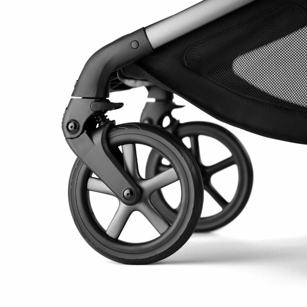 Bugaboo 2-en-1 Poussette Fox 5 Renew Misty White + Nacelle Misty White (Châssis Black)