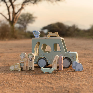 Little Dutch Trieuse Par Forme Safari Friends Voiture Verte