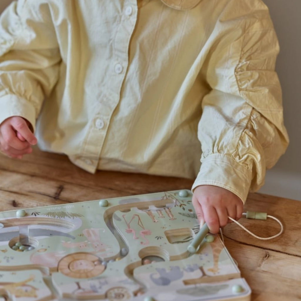 Little Dutch Labyrinthe Magnétique Safari Friends Vert