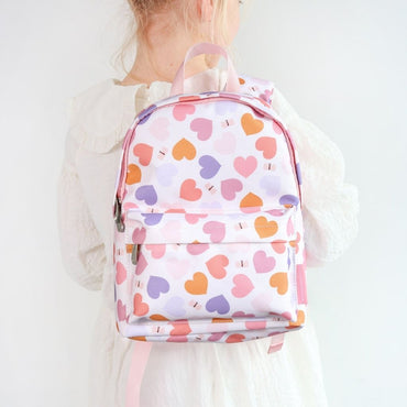 A Little Lovely Company Kleine Rugzak Hearts Roze