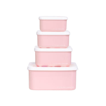 A Little Lovely Company Lunch & Snack Box Set Hearts – 4 Stuks