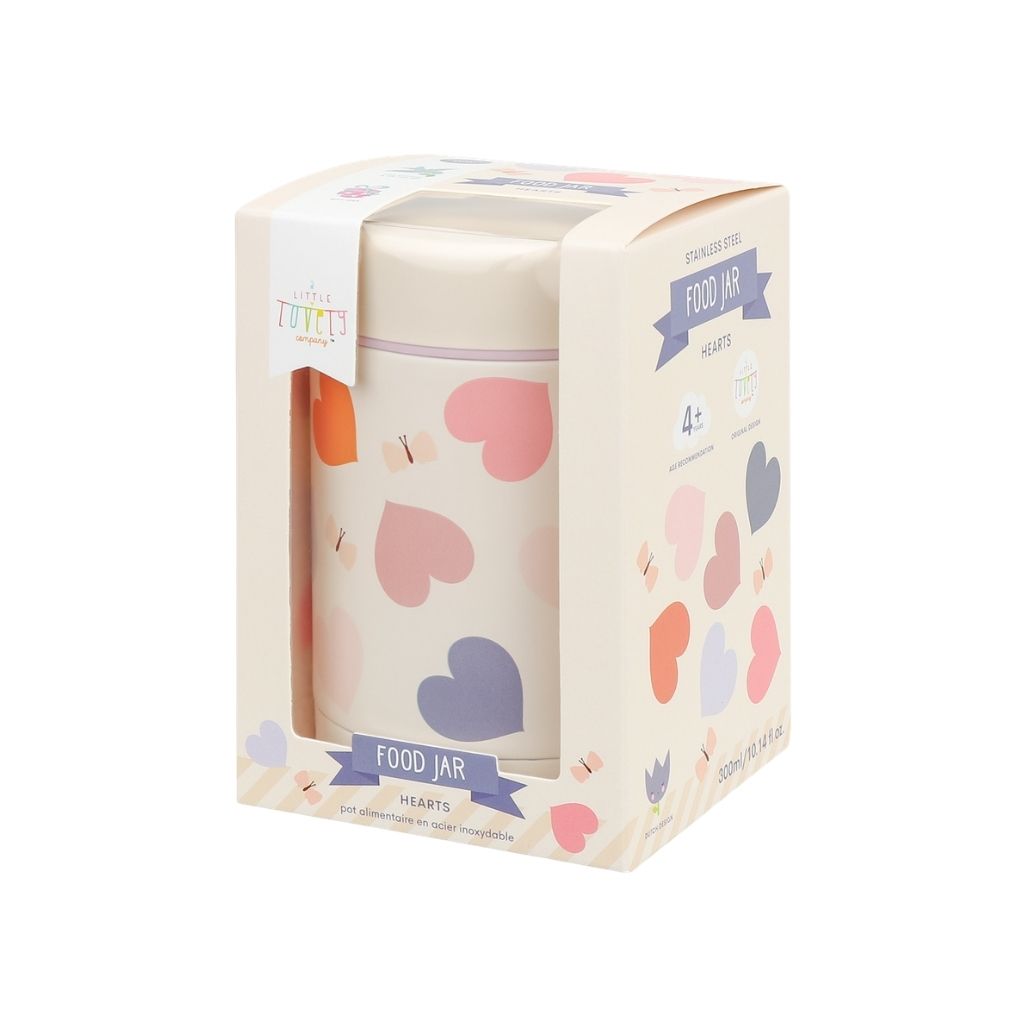 A Little Lovely Company Pot De Conservation Isotherme Hearts Roze