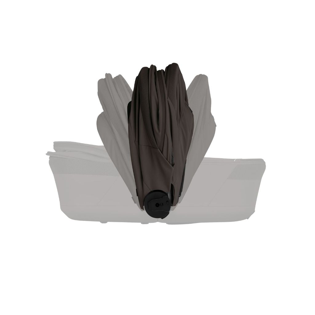 Cybex 2-in-1 Kinderwagen Talos S Lux Chocolate Brown + Opvouwbare Draagmand Chocolate Brown (Onderstel Taupe)