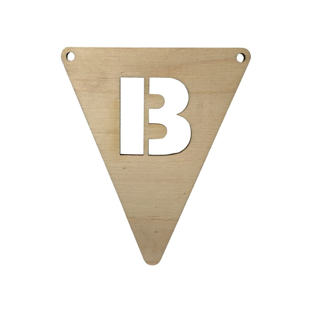 JEP! Lettervlagje B Wood
