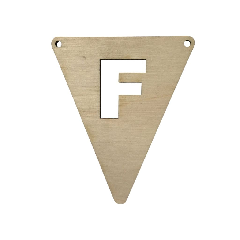 JEP! Petit Drapeau En Forme De Lettre F Wood