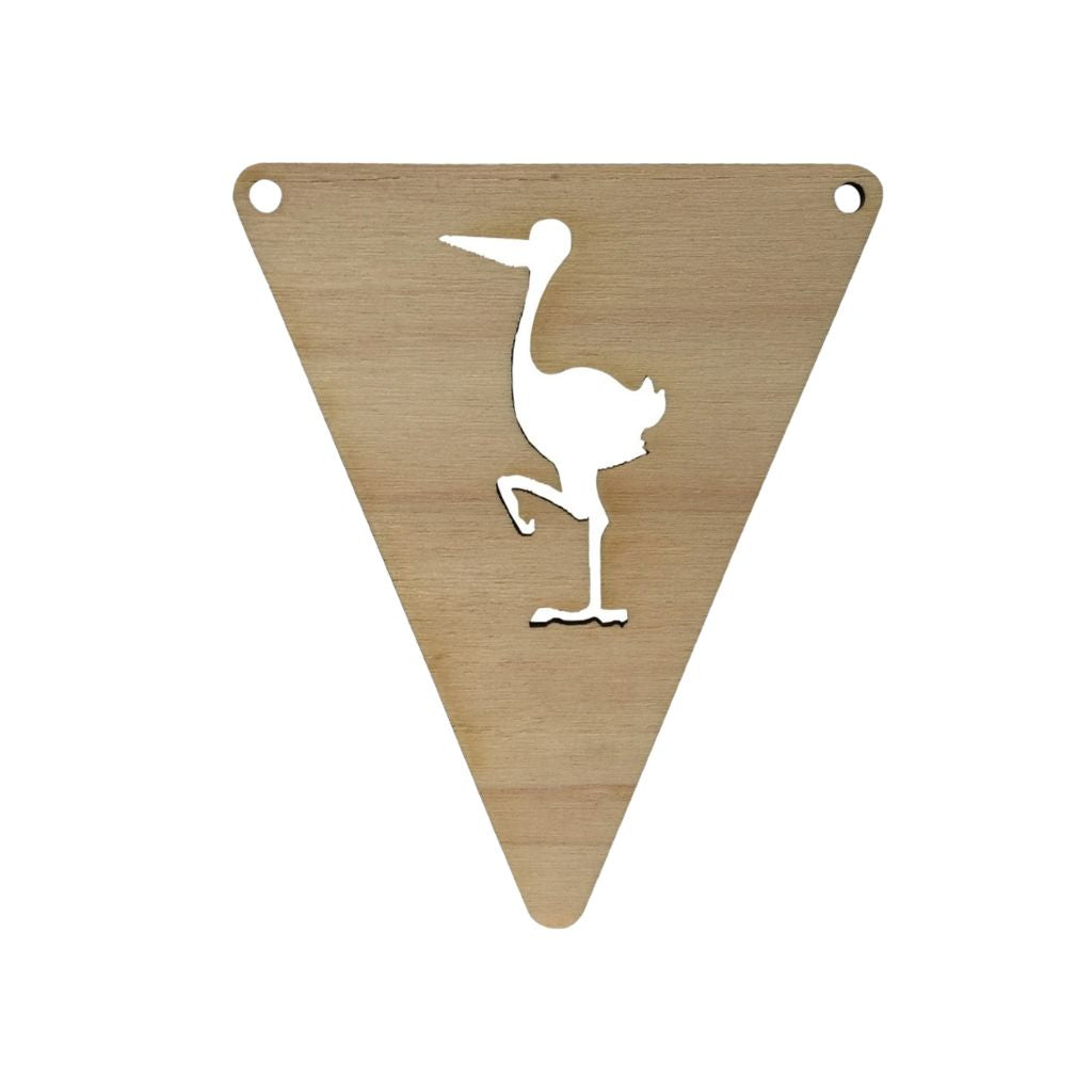 JEP! Petit Drapeau En Forme De Lettre Cigogne Wood