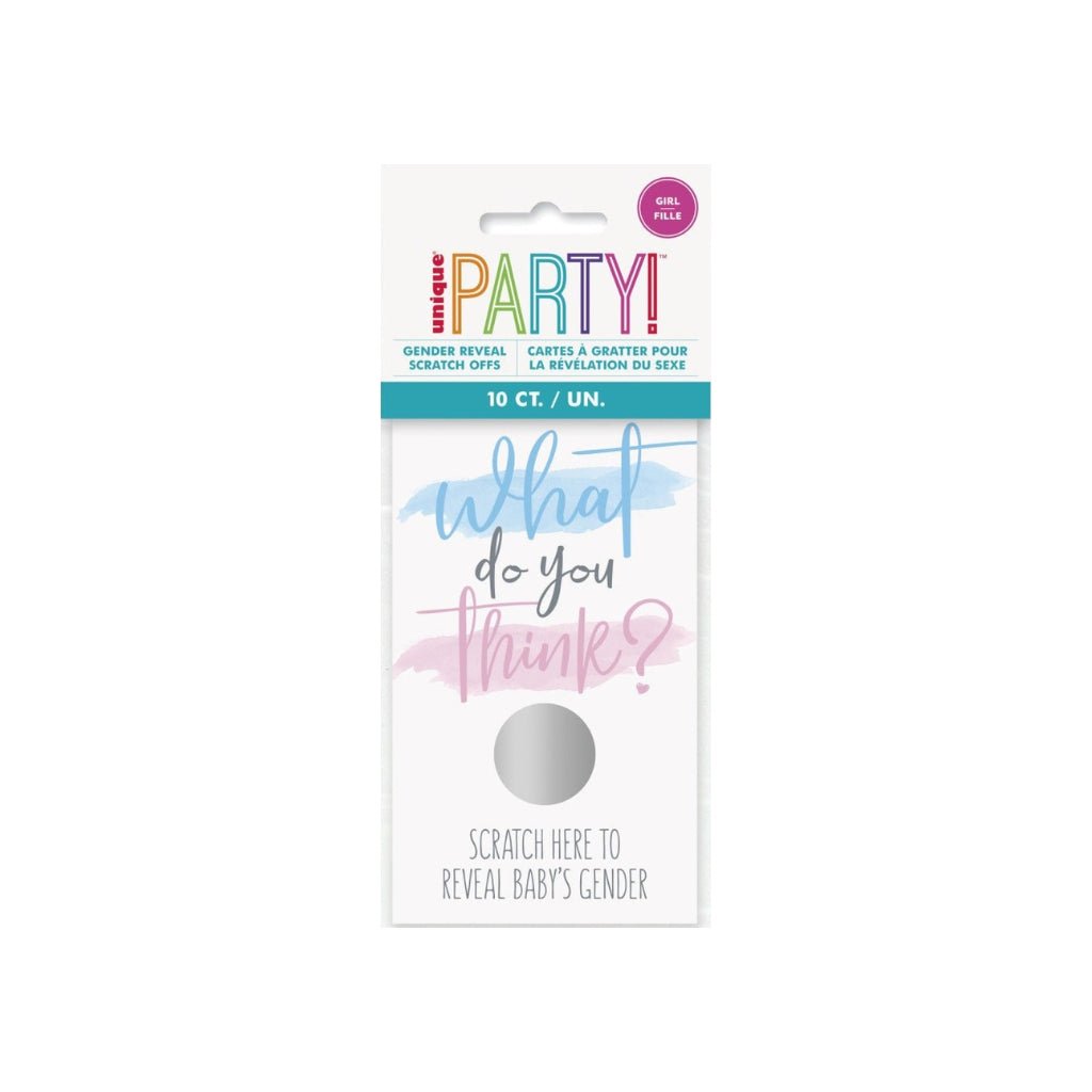 HAZA Witbaard Kraskaarten Gender Reveal GIRL – 10 Stuks