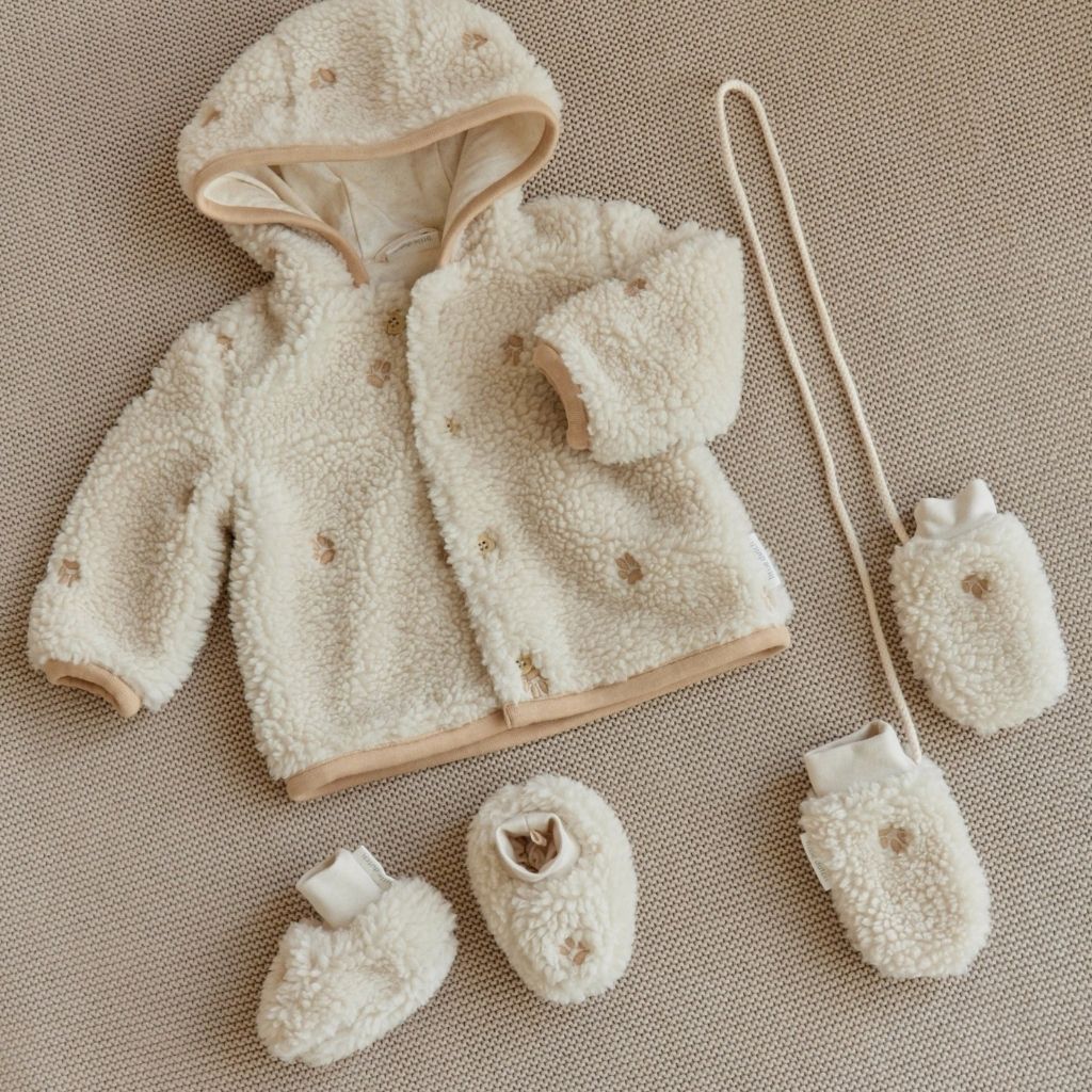Little Dutch Chaussons Teddy Safari Friends Sand Unisexe 0-3 M