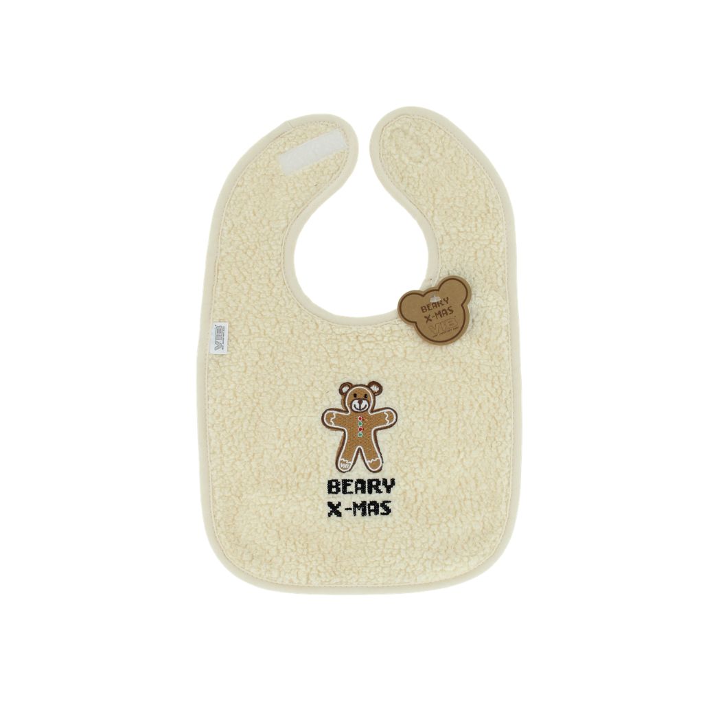 VIB Slabbetje "Beary x-mas Teddy" Beige