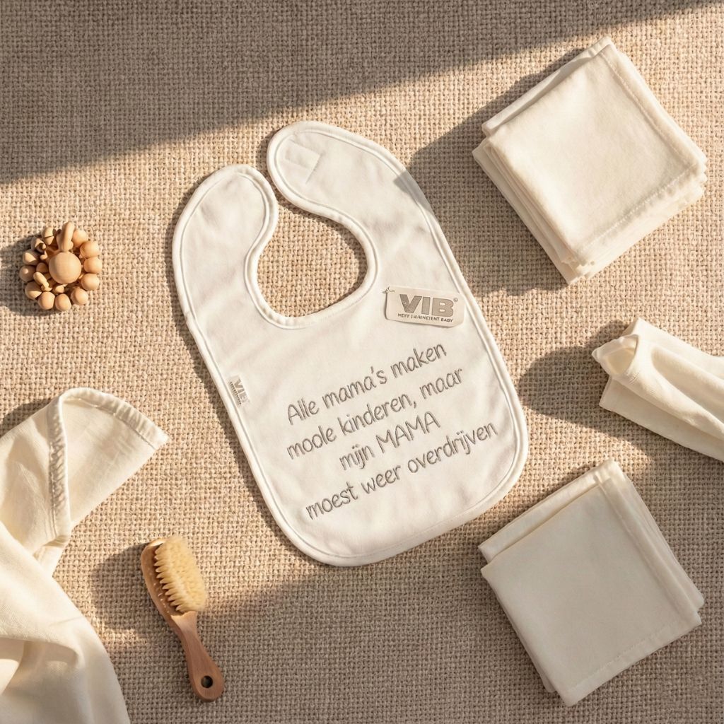VIB Slabbetje "Alle Mama's Maken Mooie Kinderen" White