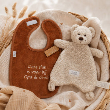 VIB Slabbetje "Deze Slab Is voor Bij Opa en Oma" Brown