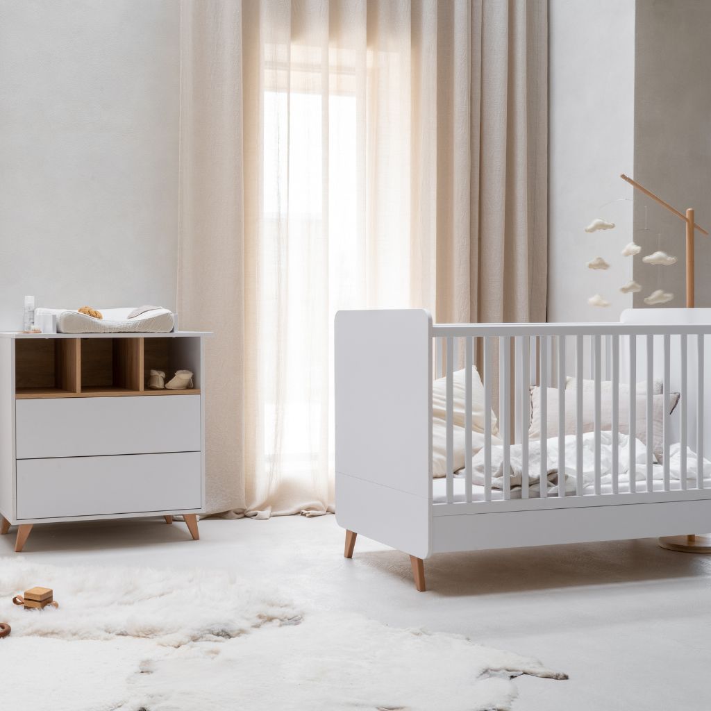 Quax Babybed / Peuterbed LOFT Meegroeibed B 70 x L 140 cm White
