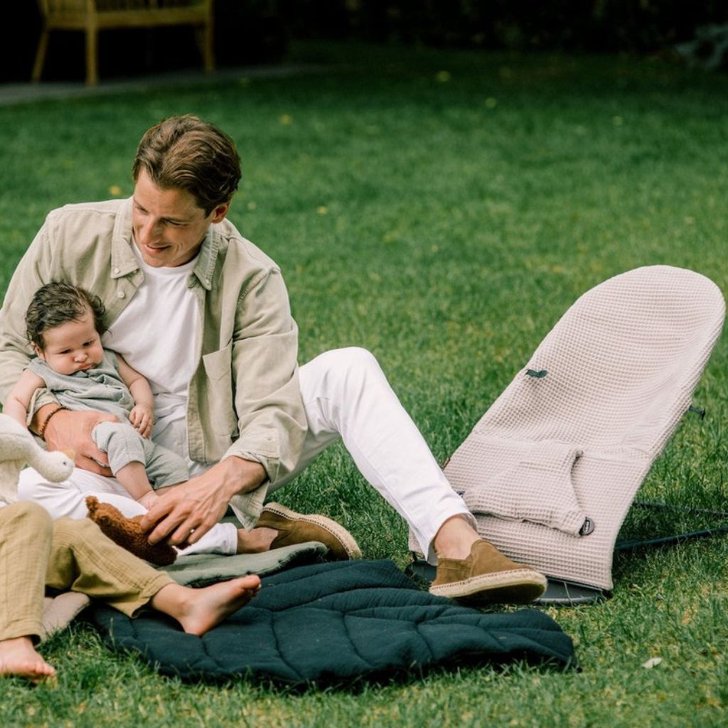 Ukje Housse pour relax BabyBjörn Tissu Gaufré Taupe