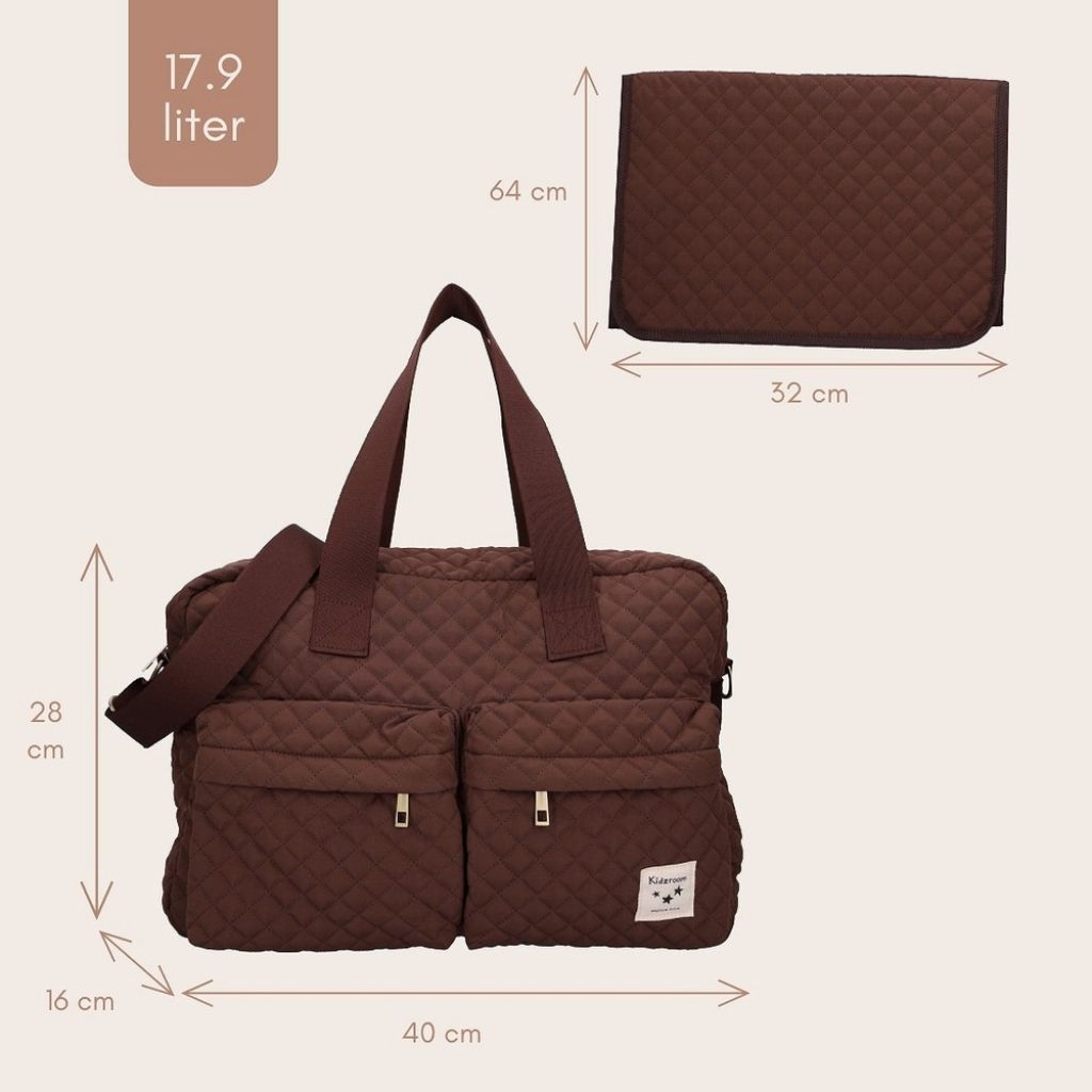 Kidzroom Sac à Langer Calm Embrace Brown