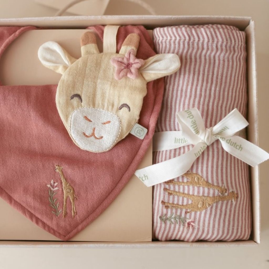 Little Dutch Geschenkset Safari Friends Blooming Safari Roze