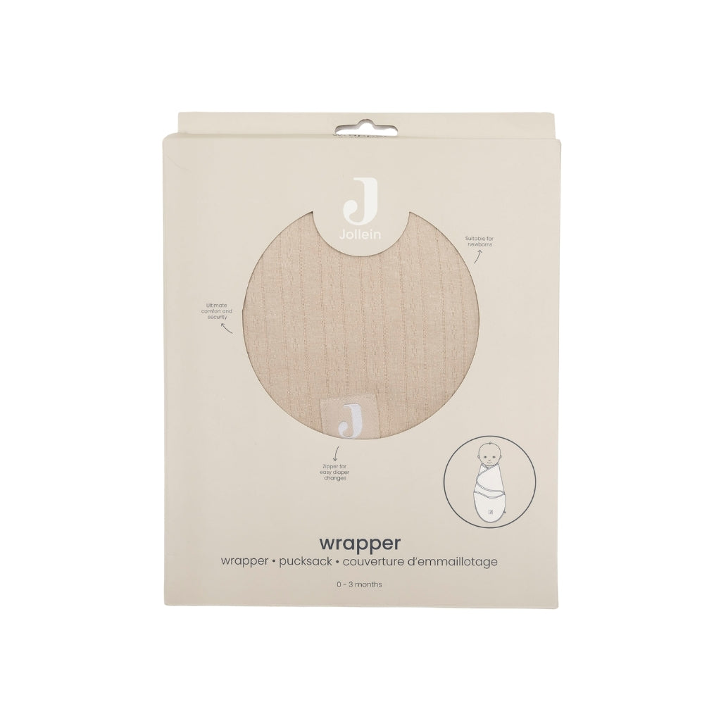 Jollein Inbakerdoek Wrapper Ajour TOG 0,5 Sand 55 cm
