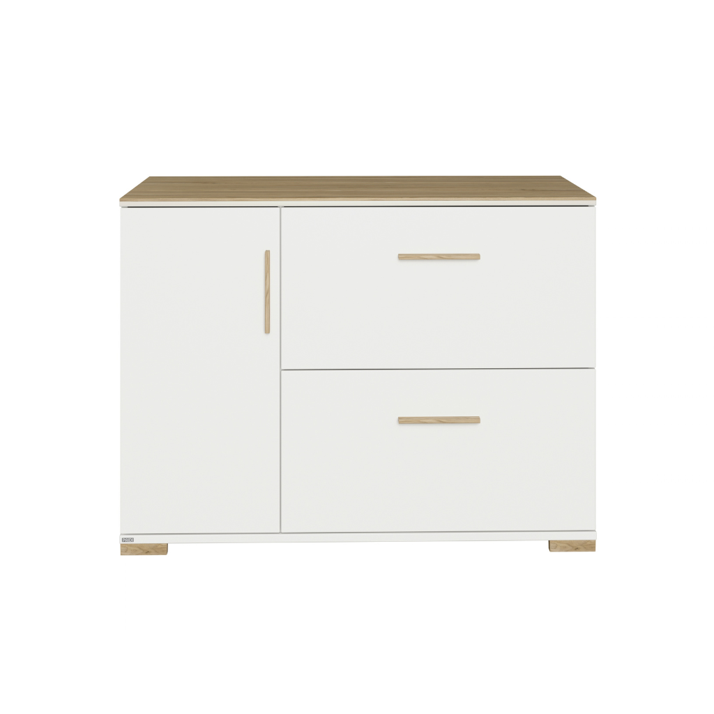 PAIDI Commode à 1 Porte et 2 Tiroirs Enie Clay