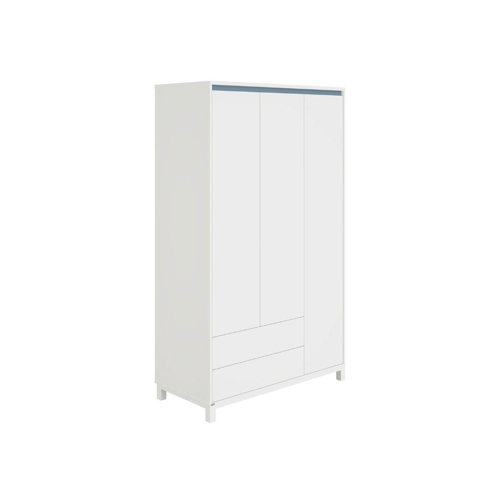 PAIDI Kast Met 3 Deuren En 2 Lades Olli Chalk White / Matt Blue