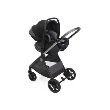 Chicco 3-en-1 Poussette Bellagio 2 Black + Nacelle Black + Siège Auto Portable Groupe 0+ First Seat Recline i-Size Black