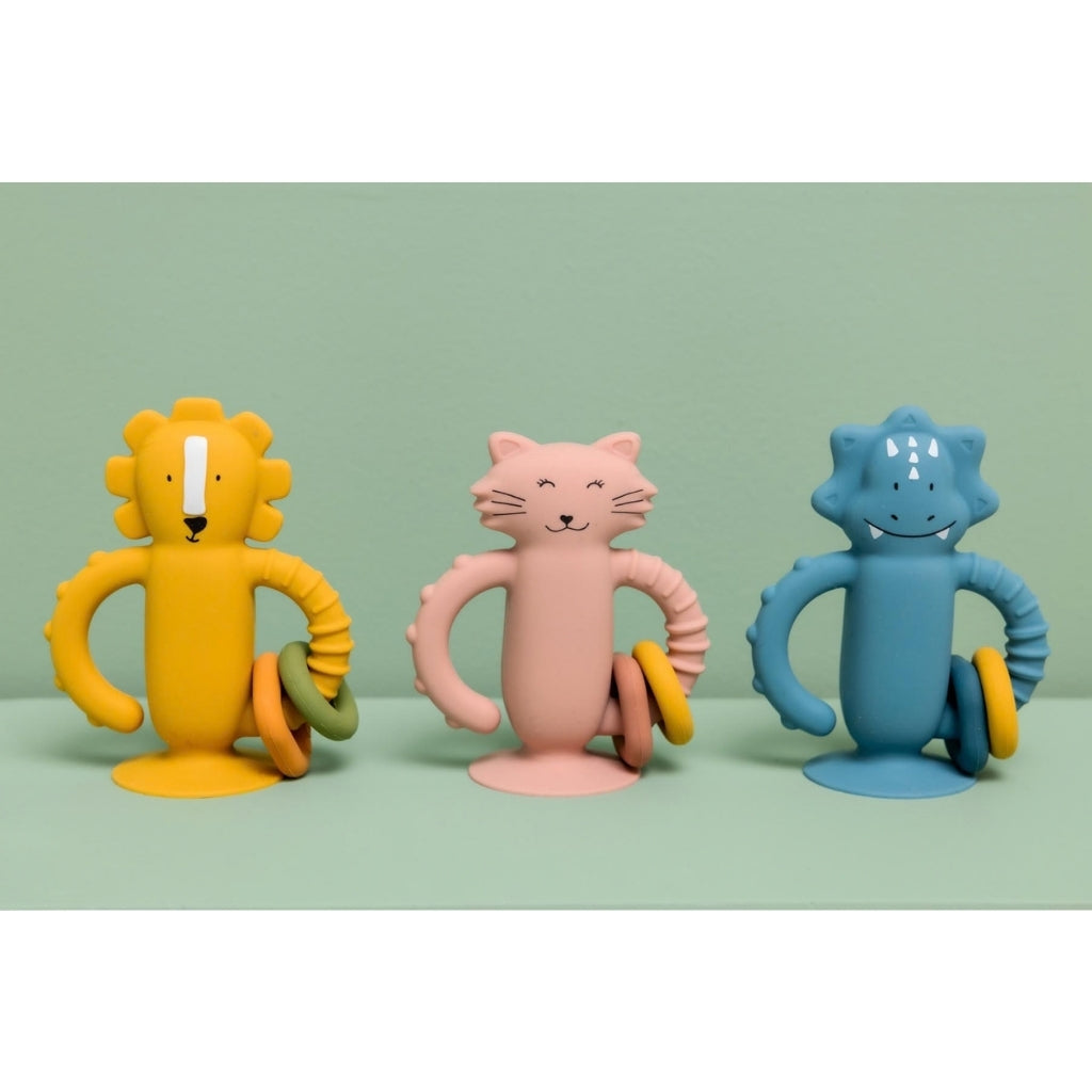 Trixie Jouet Sensoriel En Silicone Avec Ventouse Mr. Lion Yellow