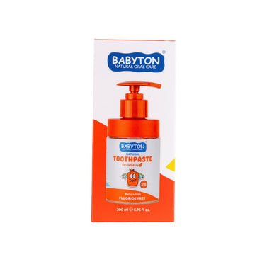 Babyton Dentifrice Flacon Pompe Sans Fluor Goût Fraise 200 ml