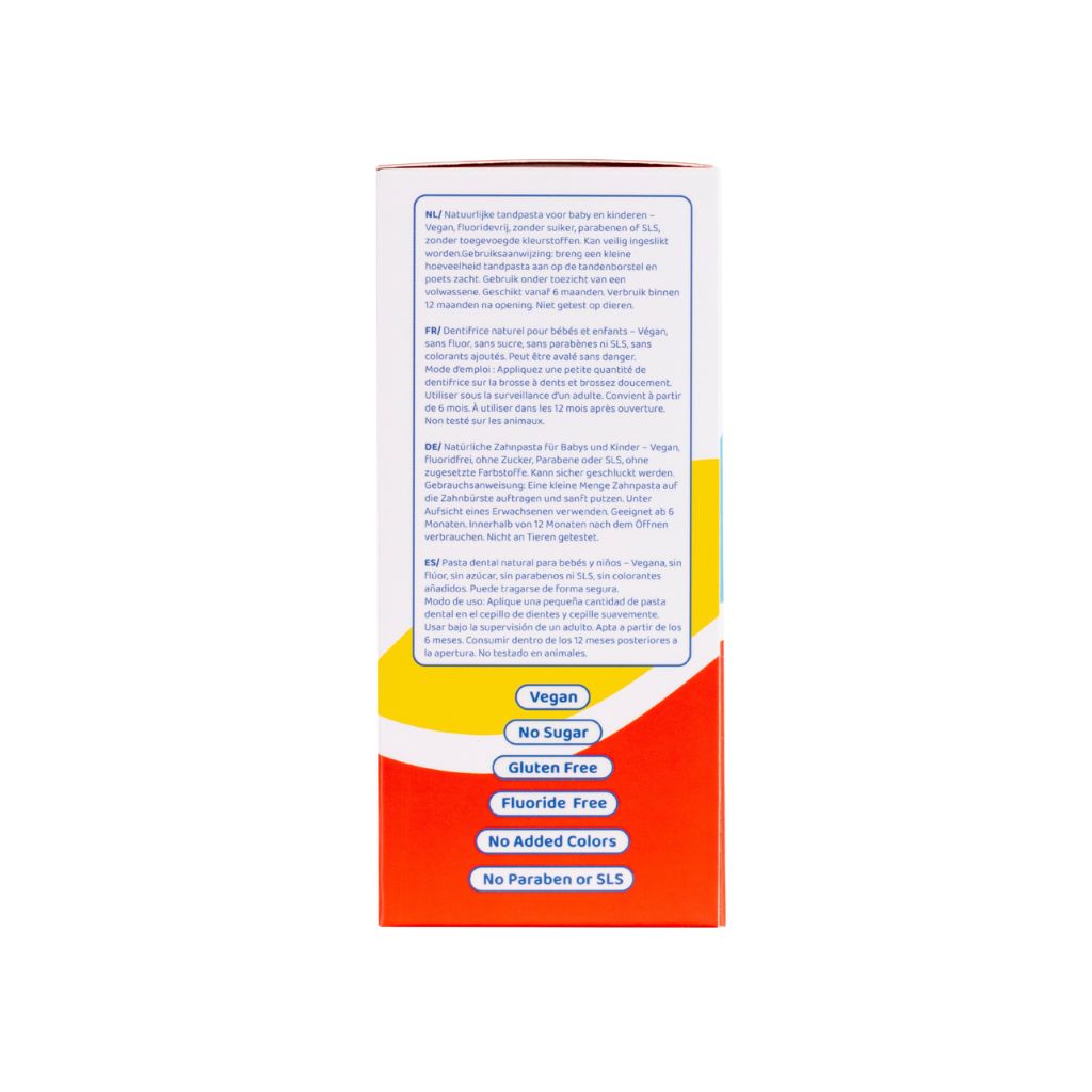Babyton Tandpasta Pompflacon Fluoridevrij Aardbei Smaak 200 ml